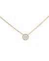 Prince Diamond & Jewelry 14k 0.90 Ct. Tw. Lab-grown Diamond Lab-grown Bezel  Pendant