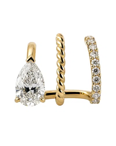 Prince Diamond & Jewelry 14k 1.00 Ct. Tw. Lab-grown Diamond Cuff Stud Earrings In Multi