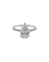 Prince Diamond & Jewelry 14k 2.29 Ct. Tw. Lab-grown Diamond Solitaire Pave  Ring In Metallic