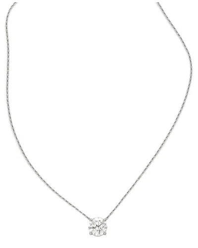 Prince Diamond & Jewelry 14k 2.50 Ct. Tw. Lab-grown Diamond Solitaire Pendant In Metallic