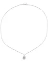 Prince Diamond & Jewelry 14k 3.01 Ct. Tw. Lab-grown Diamond Pear Necklace In Silver