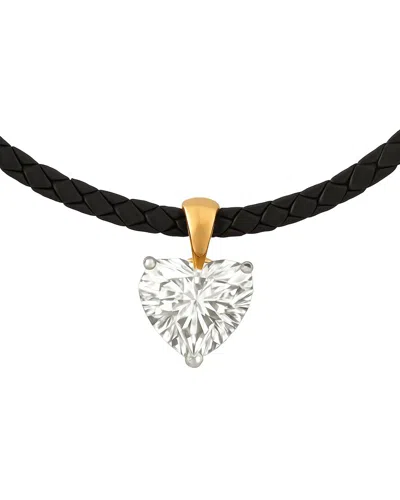 Prince Diamond & Jewelry 14k 3.52 Ct. Tw. Lab-grown Diamond Choker Pendant In Metallic