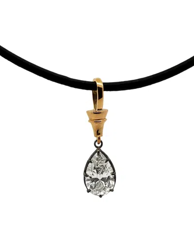 Prince Diamond & Jewelry 14k 3.58 Ct. Tw. Lab-grown Diamond Pear Pendant In Black