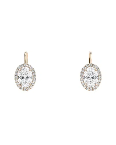 Prince Diamond & Jewelry 14k 4.00 Ct. Tw. Lab-grown Diamond Drop Earrings In Silver