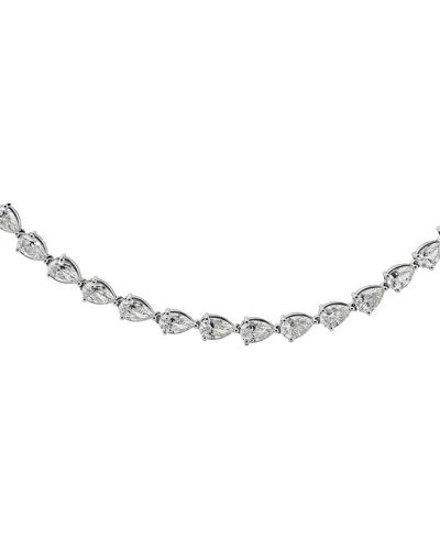 Prince Diamond & Jewelry 14k 5.12 Ct. Tw. Lab-grown Diamond Graduated Necklace In Silver