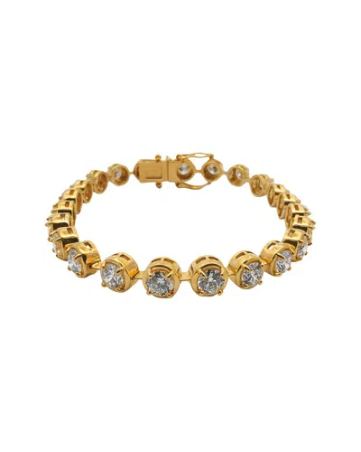 Prince Diamond & Jewelry 14k 6.00 Ct. Tw. Lab-grown Diamond Bezel Tennis  Bracelet In Gold