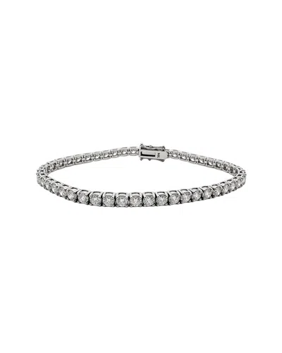 Prince Diamond & Jewelry 14k 6.40 Ct. Tw. Lab-grown Diamond Tennis Bracelet In Silver