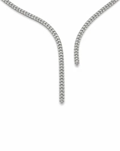 Prince Diamond & Jewelry 14k 9.68 Ct. Tw. Lab-grown Diamond Fancy Necklace In Silver