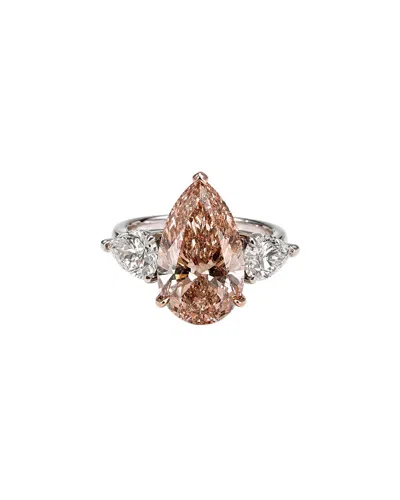 Prince Diamond & Jewelry 14ktt Igi Cert. Cvd Pink Diam. 5.12 Cts 2 Diam.1.4 In Gold