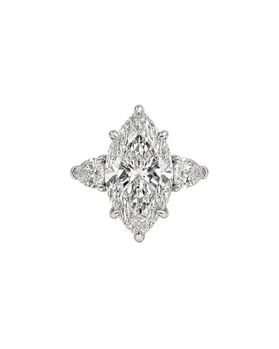 Prince Diamond & Jewelry 14kw Igi Cert. Cvd Marquise Shape 4.04 Cts 2pear D In Metallic