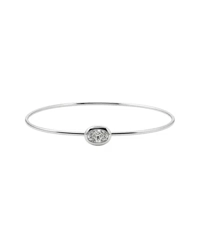 Prince Diamond & Jewelry 14ky Cvd Diamond Oval Bangle 0.41 Cts In Metallic
