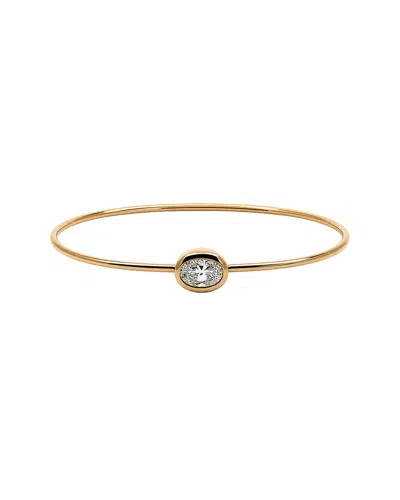 Prince Diamond & Jewelry 14ky Cvd Diamond Oval Bangle 0.44 Cts In Gold
