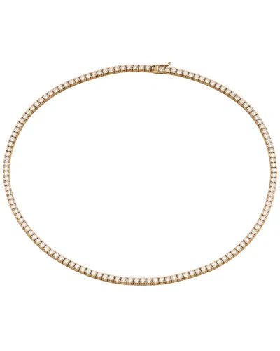 Prince Diamond & Jewelry 14ky Tennis Necklace Cvd 3.5 Cts. 17 In Gold
