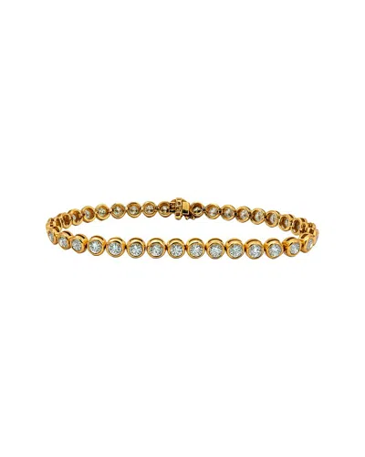 Prince Diamond & Jewelry 18k 5.70 Ct. Tw. Diamond Bezel Tennis Bracelet In Gold