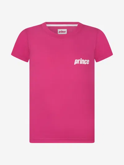 Prince Kids' Girls Mark Short Sleeve T-shirt 8 - 10 Yrs Pink