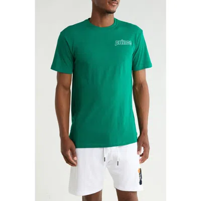 Prince Logo Cotton Blend Graphic T-shirt In Green