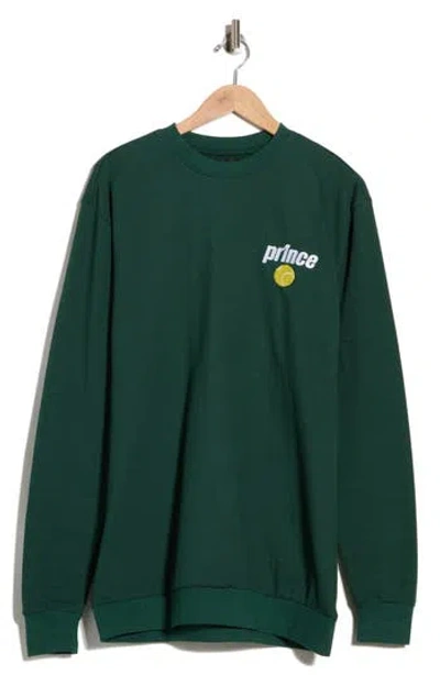 Prince Logo Crewneck Fleece Sweatshirt In Green