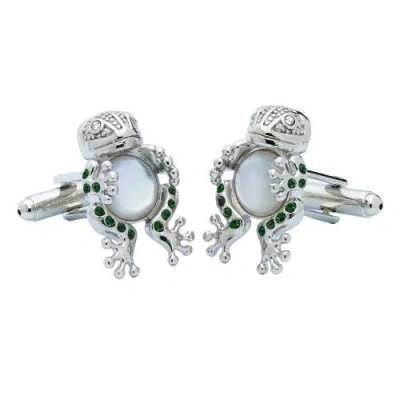 Prince Of Scots Crystal Frog Prince Cufflinks In Multi