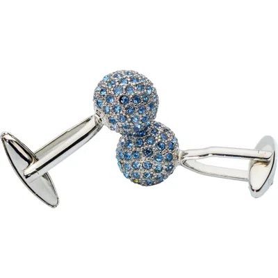 Prince Of Scots Crystal Sphere Cufflinks In Metallic