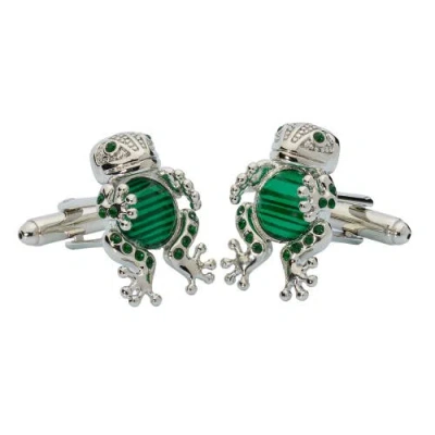Prince Of Scots Emerald Frog Prince Crystal Cufflinks In Brown