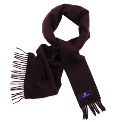 Prince Of Scots Fringed Merino Wool Scarf In Orange