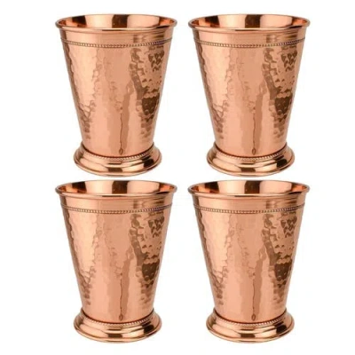 Prince Of Scots Hammered Copper 12 Ounce Mint Julep Cup In Gold