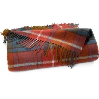 Prince Of Scots Highland Tartan Tweed Merino Wool Throw In Multi