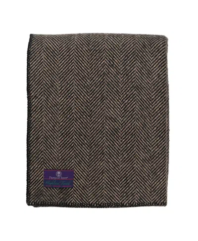 Prince Of Scots Highland Tweeds Big Throw, 59" X 80" In Black