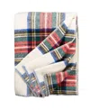 Prince Of Scots Highland Tweeds Big Throw, 59" X 80" In Red White