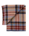 Prince Of Scots Highland Tweeds Big Throw, 59" X 80" In Tan Multi