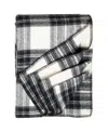 Prince Of Scots Highland Tweeds Big Throw, 59" X 80" In White Black