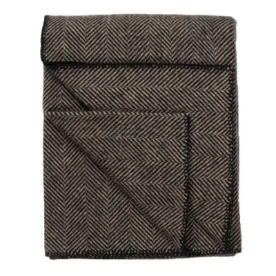 Prince Of Scots Highland Tweeds Big Throw In Black