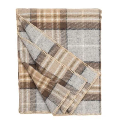 Prince Of Scots Highland Tweeds Big Throw In Brown