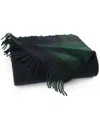 Prince Of Scots Highland Tweeds Shetland Lambswool Throw, 55 " X 72" In Black