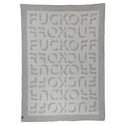 Prince Of Scots Merino Wool Fleece Throw ~ Expletive ~ In Gray