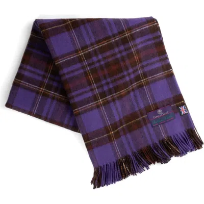 Prince Of Scots Merino Wool Throw In Purple