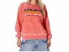 Prince Peter 1987 Peak Performer Burnout Sweater In Pink In Pink