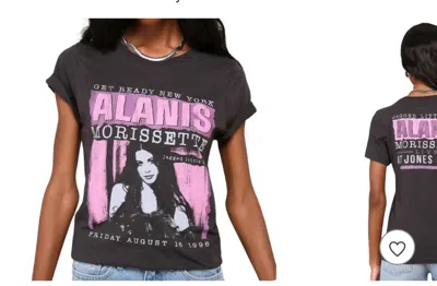 Prince Peter Alanis Jones Tee In Charcoal In Pink