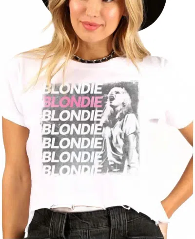 Prince Peter Blondie Repeat Crop Tee In Natural In White