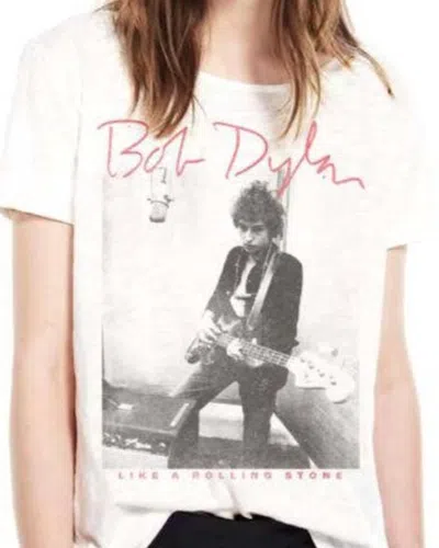 Prince Peter Bob Dylan Rolling Stone Crop Tee In White