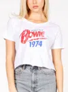 PRINCE PETER BOWIE WORLD TOUR 74 CROP TEE IN WHITE