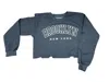 Prince Peter Brooklyn Varsity Cropped Pullover Sweatshirt In Gray In Grey