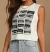 Prince Peter Cassette Tape Retro Muscle Top In Off-white In White