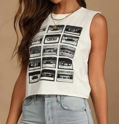 Prince Peter Cassette Tape Retro Muscle Top In Off-white