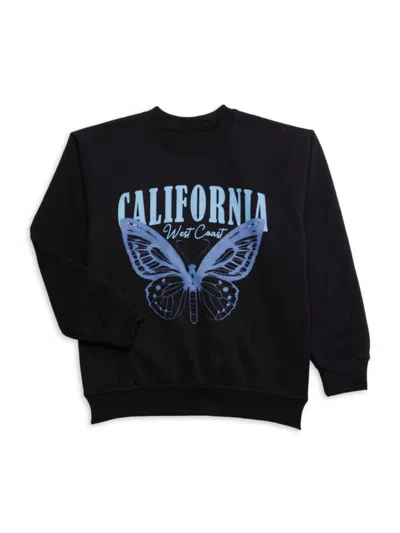 Prince Peter Collection Kids' Girl's California Print Sweatshirt In Black
