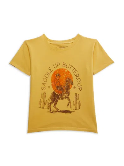 Prince Peter Collection Kids' Girl's Graphic T-shirt In Yellow