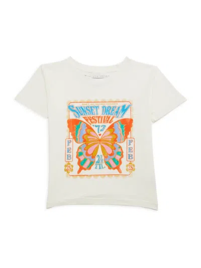 Prince Peter Collection Kids' Girl's Sunset Dream Graphic T-shirt In Ivory