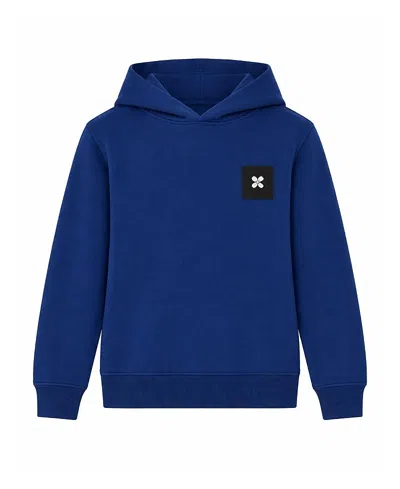 Prince Peter Collection Girls' Bow Patch Hoodie - Big Kid In Blue