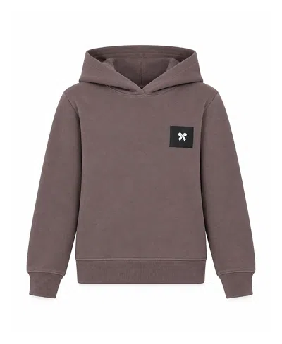 Prince Peter Collection Girls' Bow Patch Hoodie - Big Kid In Brown