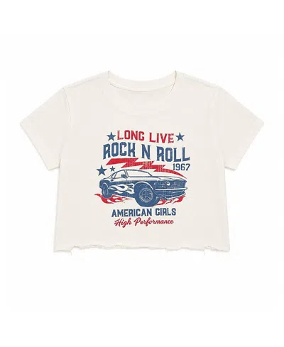 Prince Peter Collection Girls' Long Live Rock N Roll Crop Top - Big Kid In Multi